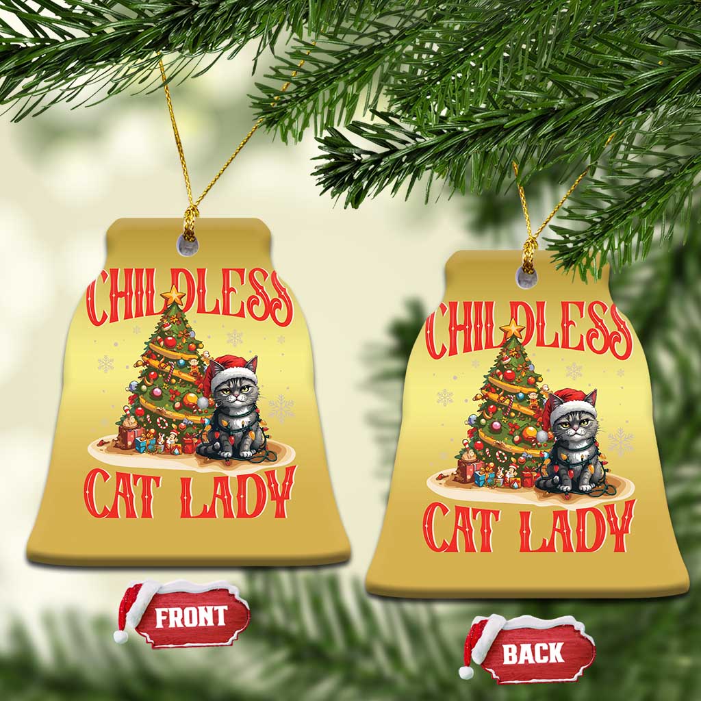 Xmas Childless Cat Lady Christmas Ornament Funny Cat Christmas Light Tree TS09