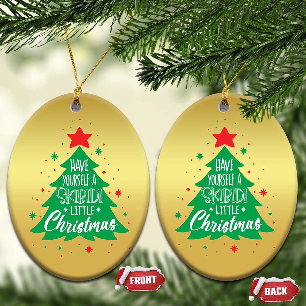 Funny Xmas Christmas Ornament Have Yourself A Skibidi Little Rizzmas TS09