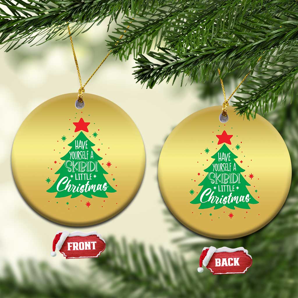 Funny Xmas Christmas Ornament Have Yourself A Skibidi Little Rizzmas TS09