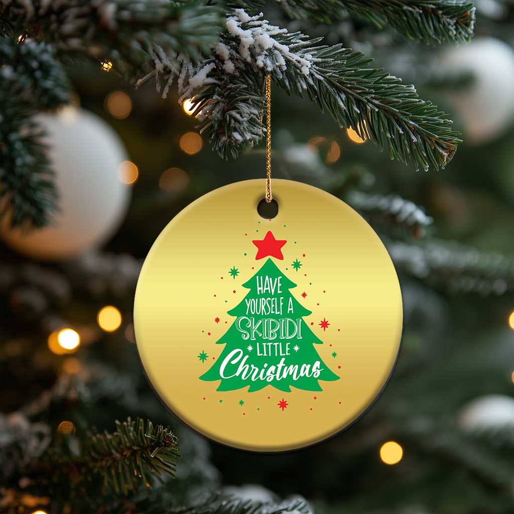 Funny Xmas Christmas Ornament Have Yourself A Skibidi Little Rizzmas TS09