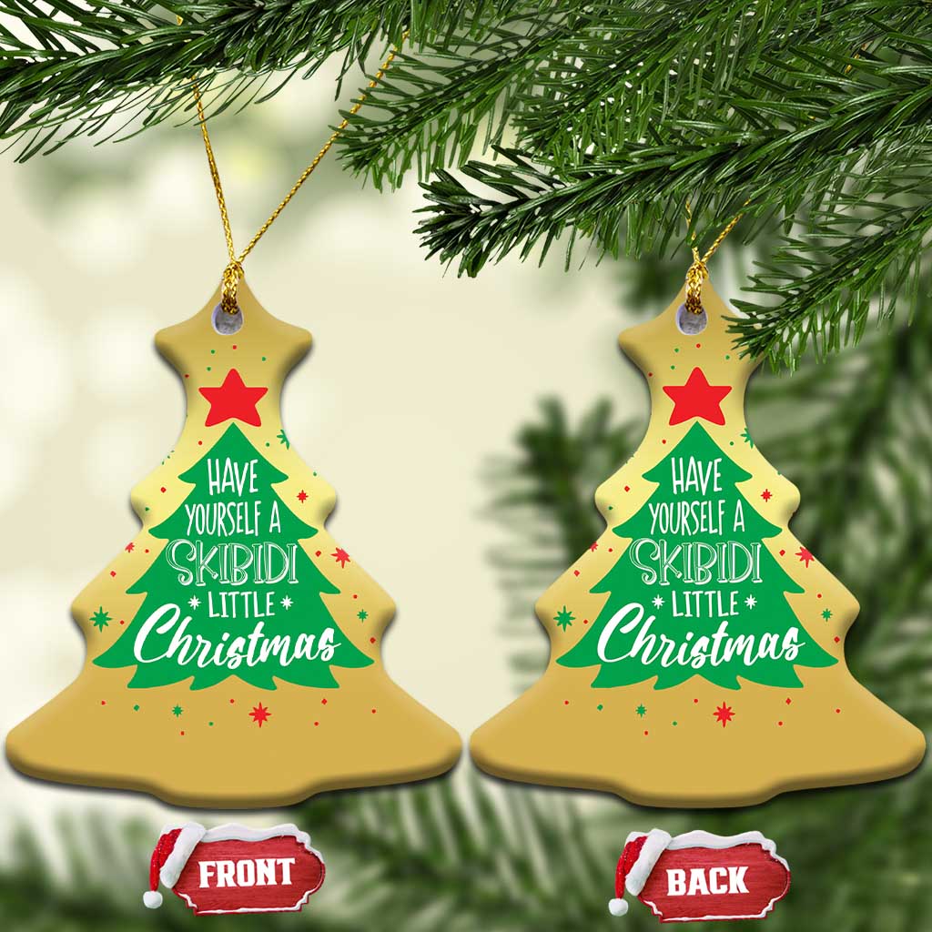 Funny Xmas Christmas Ornament Have Yourself A Skibidi Little Rizzmas TS09