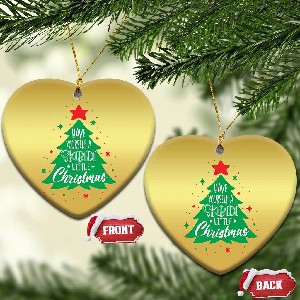 Funny Xmas Christmas Ornament Have Yourself A Skibidi Little Rizzmas TS09