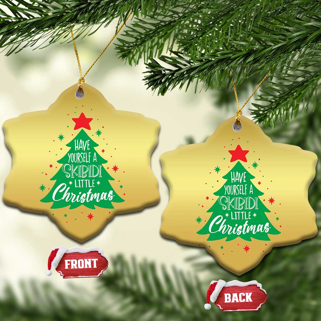 Funny Xmas Christmas Ornament Have Yourself A Skibidi Little Rizzmas TS09
