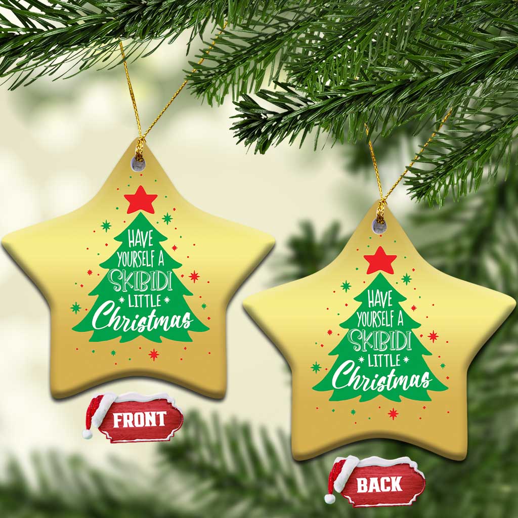Funny Xmas Christmas Ornament Have Yourself A Skibidi Little Rizzmas TS09