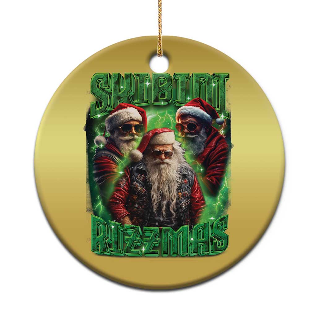 Funny Xmas Christmas Ornament Skibidi Rizzmas Cool Santa Rizz TS09