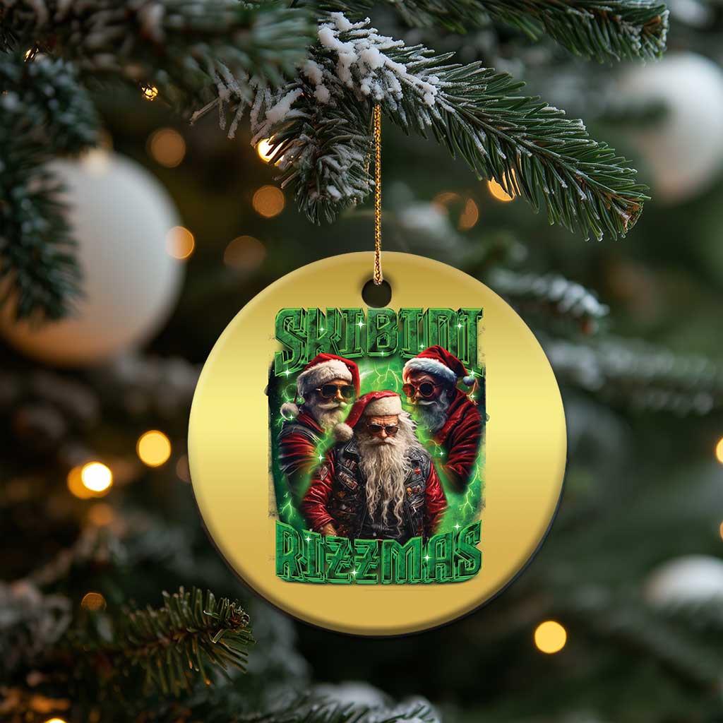 Funny Xmas Christmas Ornament Skibidi Rizzmas Cool Santa Rizz TS09