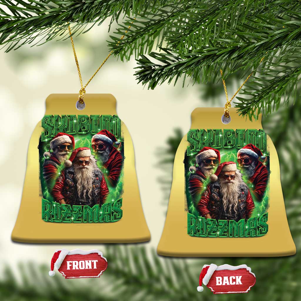 Funny Xmas Christmas Ornament Skibidi Rizzmas Cool Santa Rizz TS09
