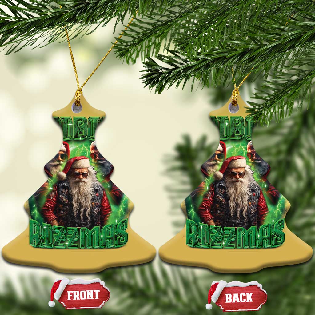 Funny Xmas Christmas Ornament Skibidi Rizzmas Cool Santa Rizz TS09