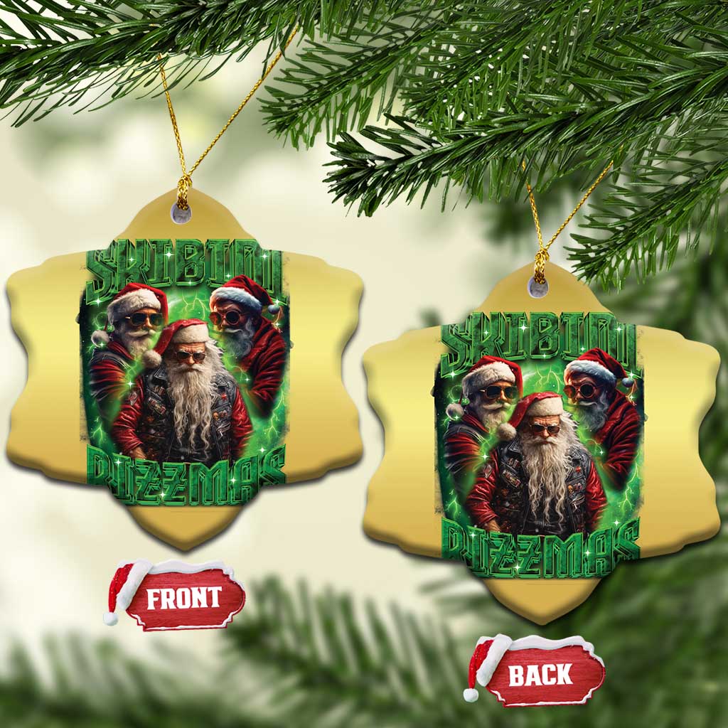 Funny Xmas Christmas Ornament Skibidi Rizzmas Cool Santa Rizz TS09