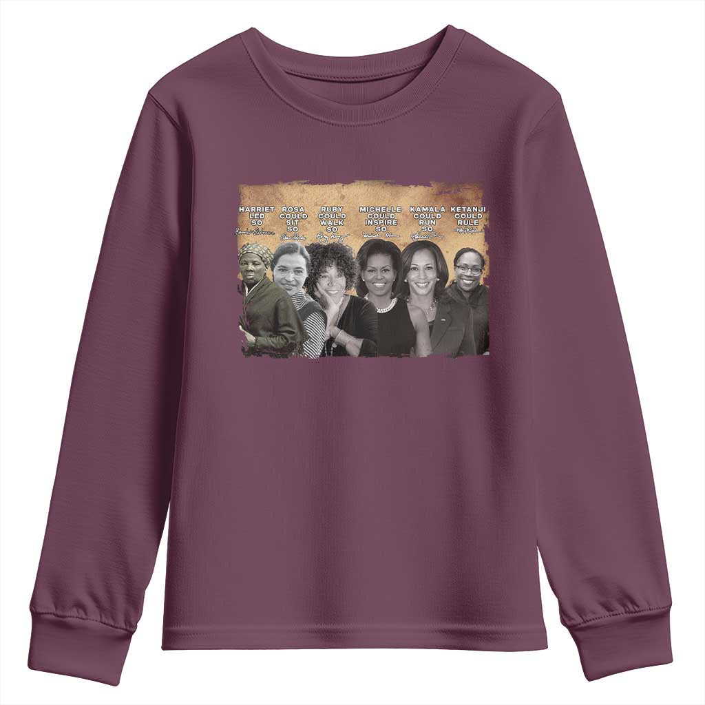 Black Women History Youth Sweatshirt Harriet Led So Rosa Could Sit Black History TS09