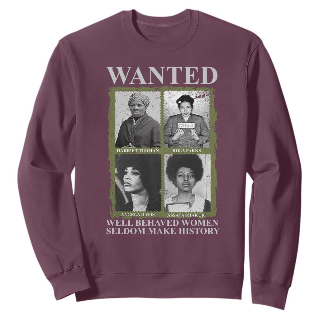 Black Women History Sweatshirt Harriet Tubman Rosa Parks Angela Davis Assata Shakur TS09