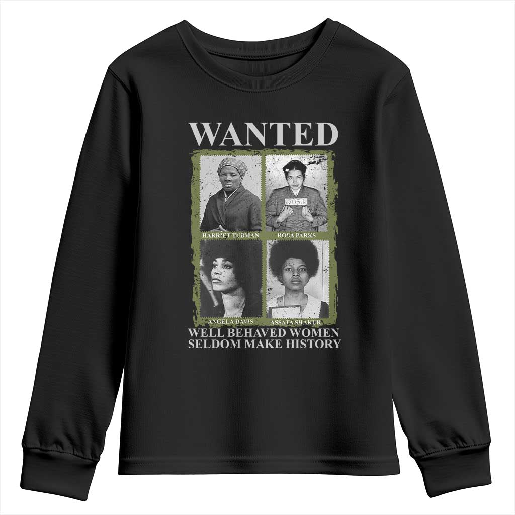 Black Women History Youth Sweatshirt Harriet Tubman Rosa Parks Angela Davis Assata Shakur TS09