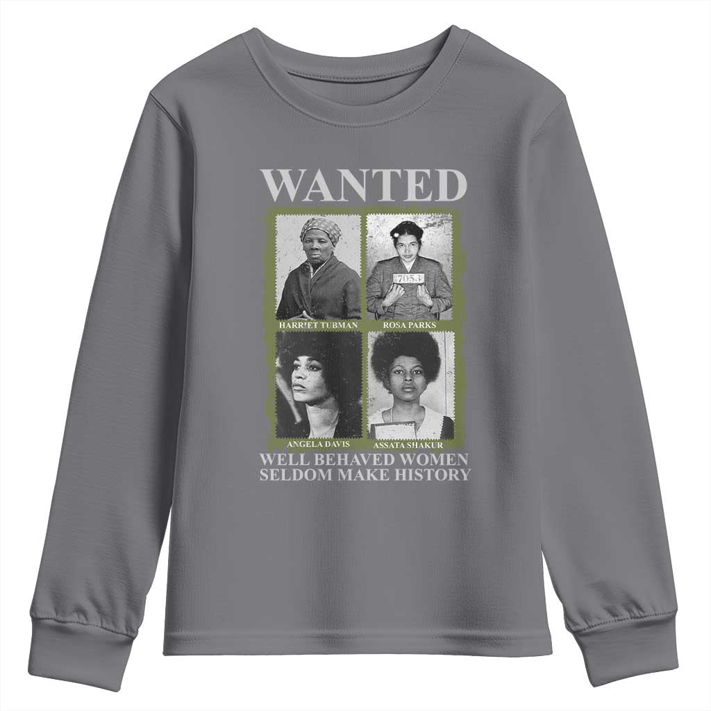 Black Women History Youth Sweatshirt Harriet Tubman Rosa Parks Angela Davis Assata Shakur TS09