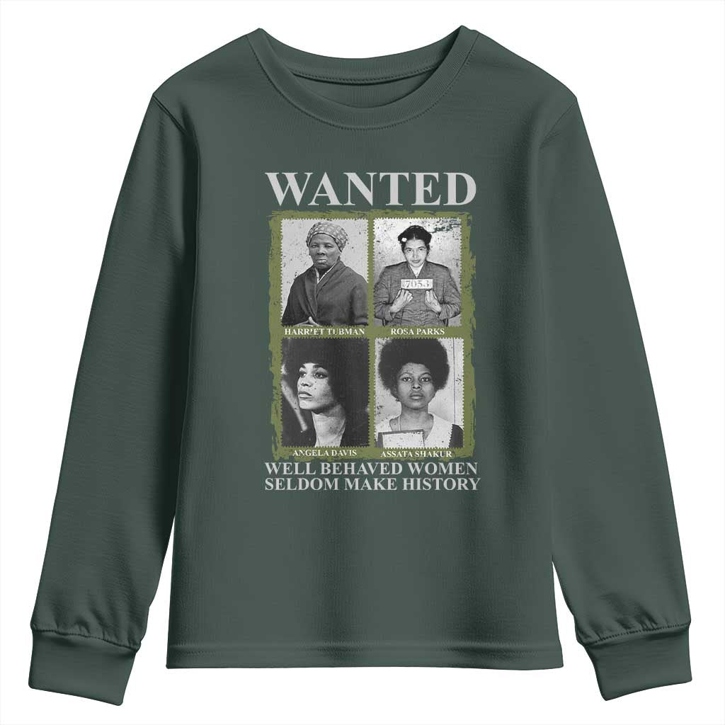 Black Women History Youth Sweatshirt Harriet Tubman Rosa Parks Angela Davis Assata Shakur TS09
