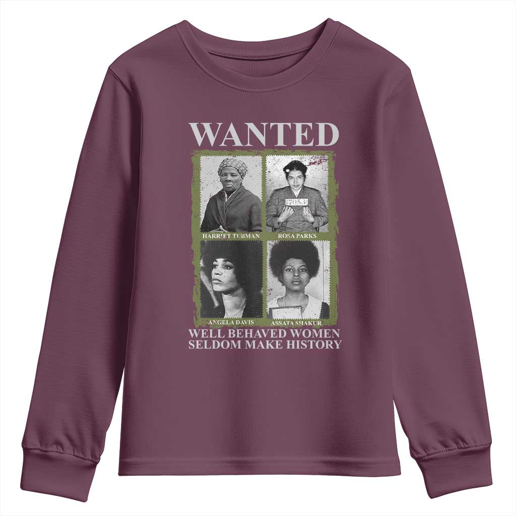 Black Women History Youth Sweatshirt Harriet Tubman Rosa Parks Angela Davis Assata Shakur TS09