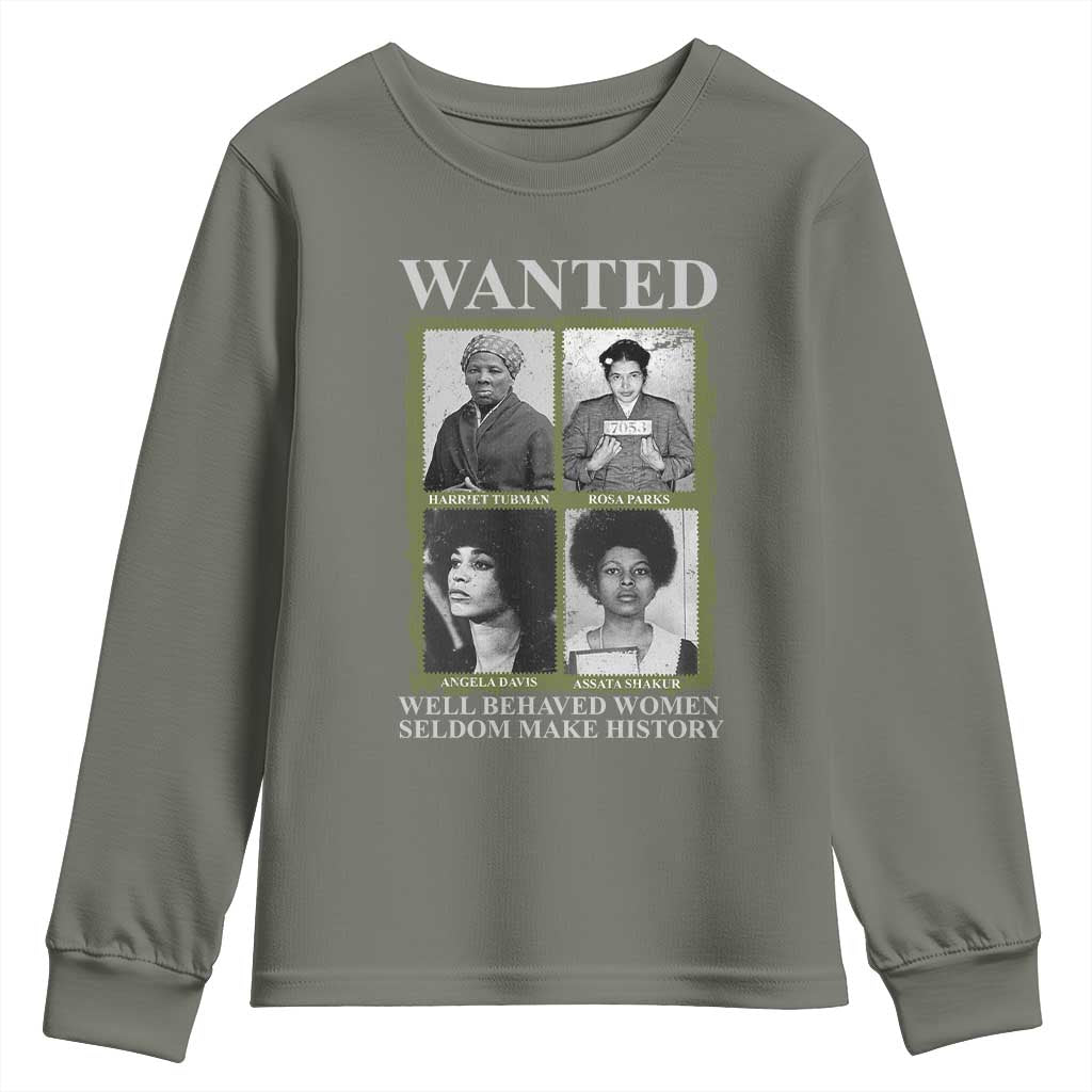 Black Women History Youth Sweatshirt Harriet Tubman Rosa Parks Angela Davis Assata Shakur TS09