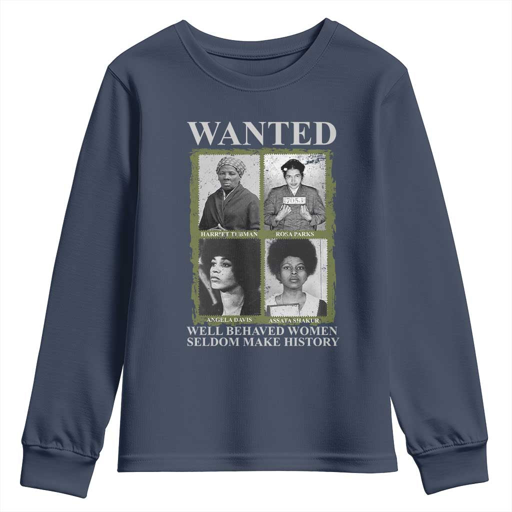 Black Women History Youth Sweatshirt Harriet Tubman Rosa Parks Angela Davis Assata Shakur TS09