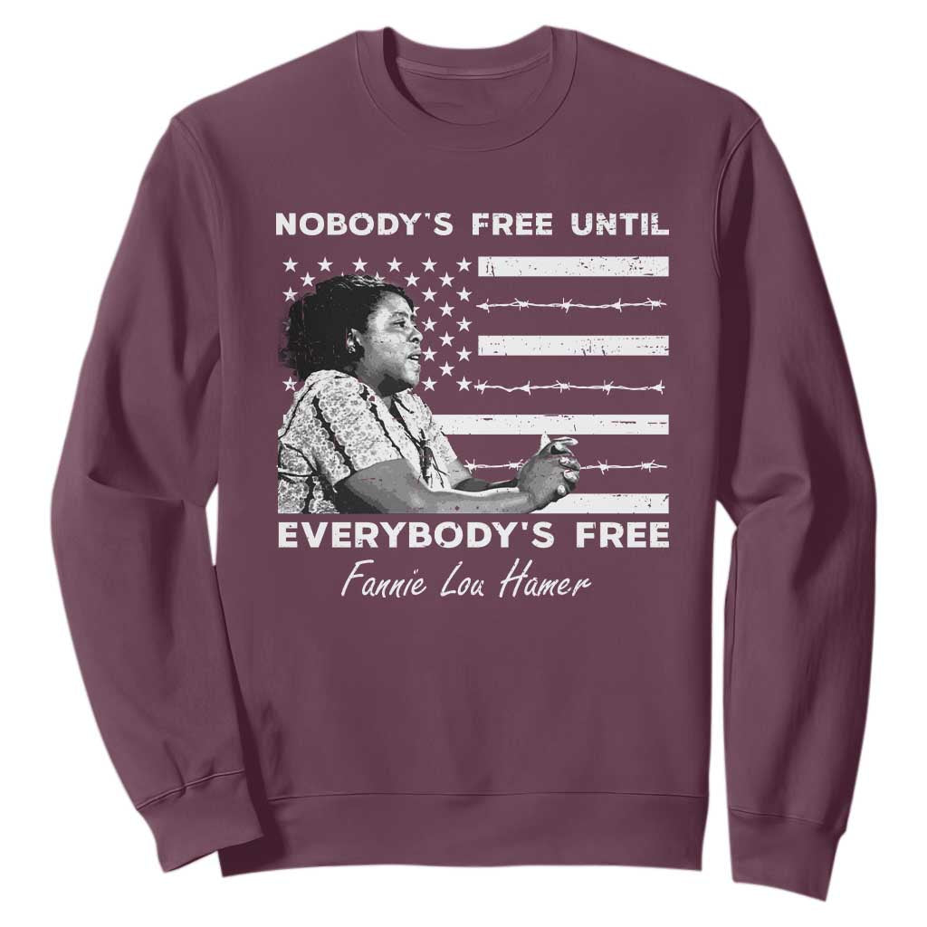 Fannie Lou Hamer Sweatshirt Nobody's Free Until Everybody's Free Black History TS09