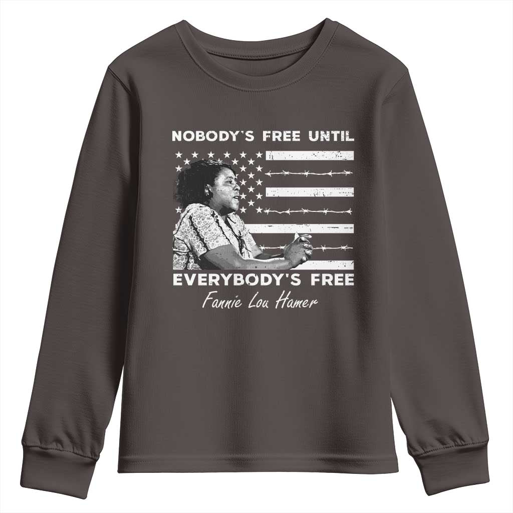 Fannie Lou Hamer Youth Sweatshirt Nobody's Free Until Everybody's Free Black History TS09