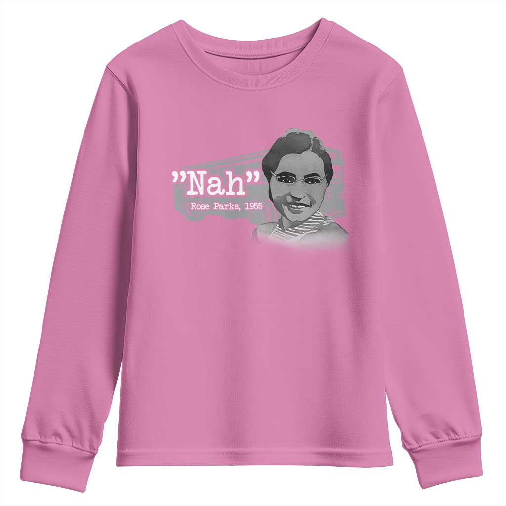 Nah Rosa Parks Youth Sweatshirt Bus 1955 Black History Month TS09