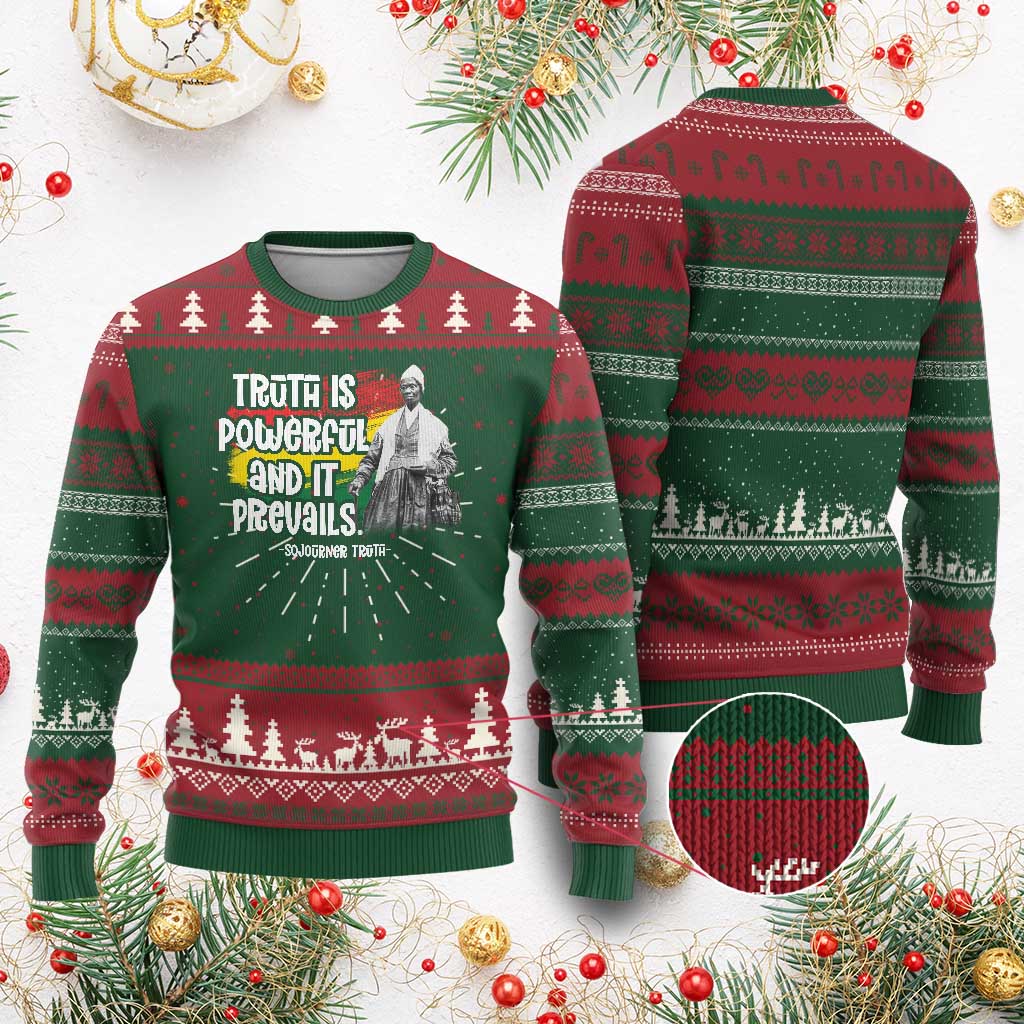 Sojourner Truth Ugly Christmas Sweater Truth Is Powerful And It Prevails Black History TS09