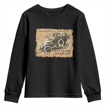 Madam C.J. Walker Youth Sweatshirt Self Made No Shade Black History TS09