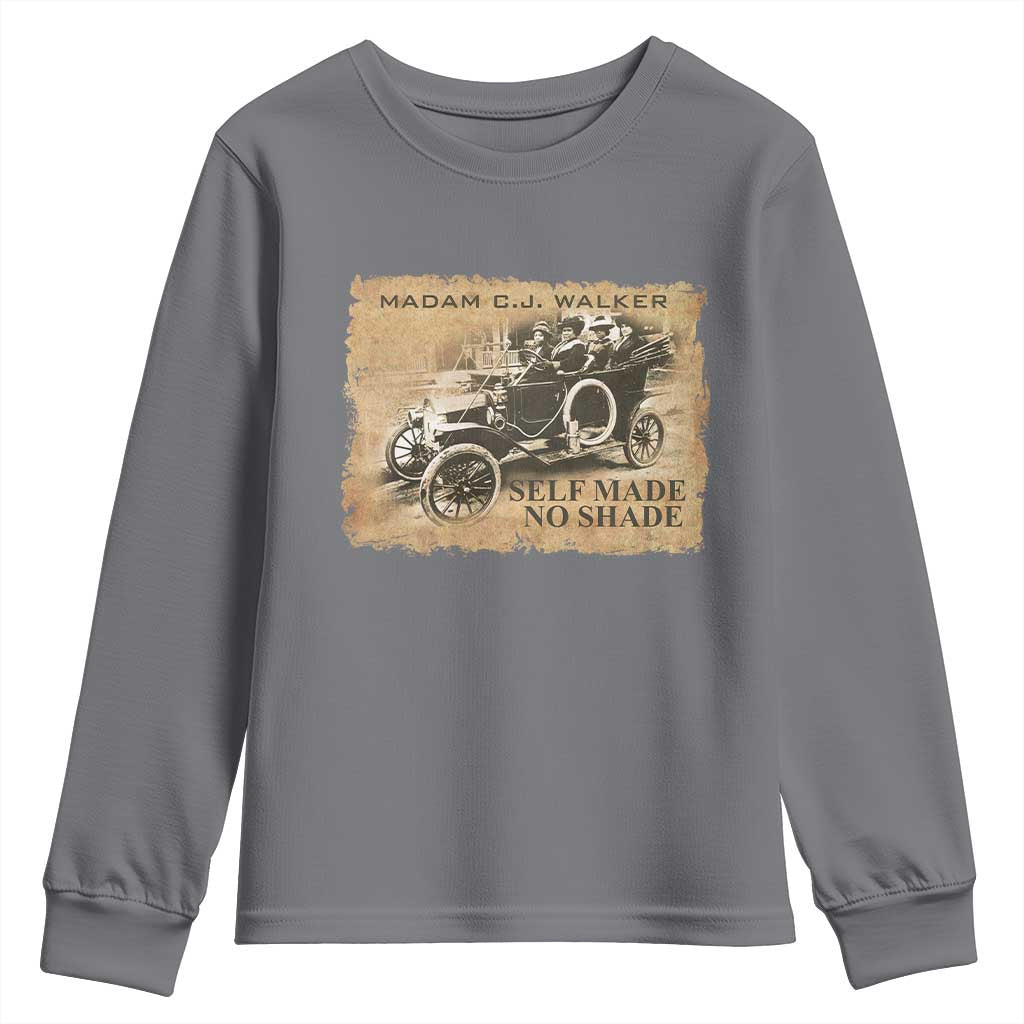 Madam C.J. Walker Youth Sweatshirt Self Made No Shade Black History TS09