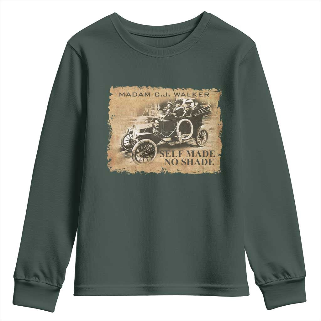 Madam C.J. Walker Youth Sweatshirt Self Made No Shade Black History TS09