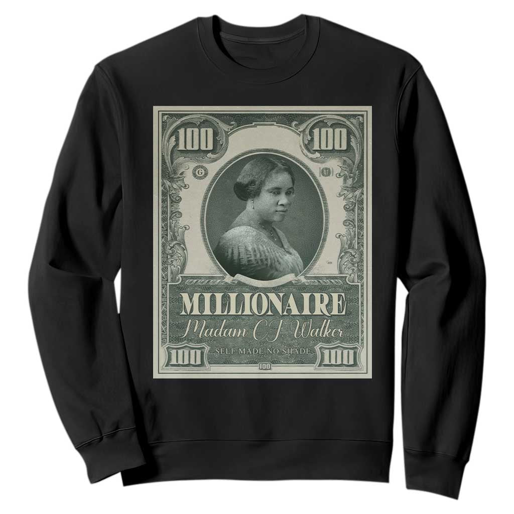 Madam C.J. Walker Sweatshirt Millionaire Black Women Pride TS09