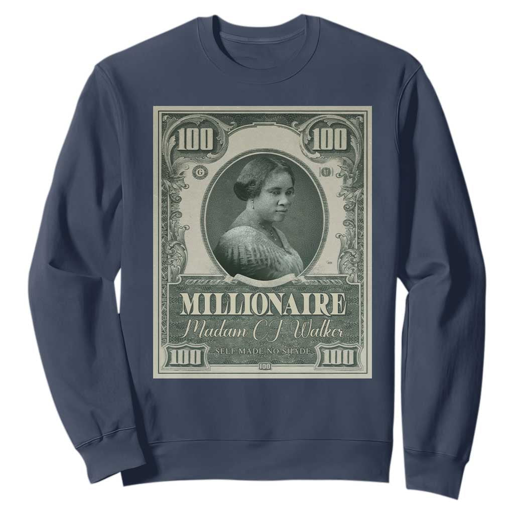 Madam C.J. Walker Sweatshirt Millionaire Black Women Pride TS09