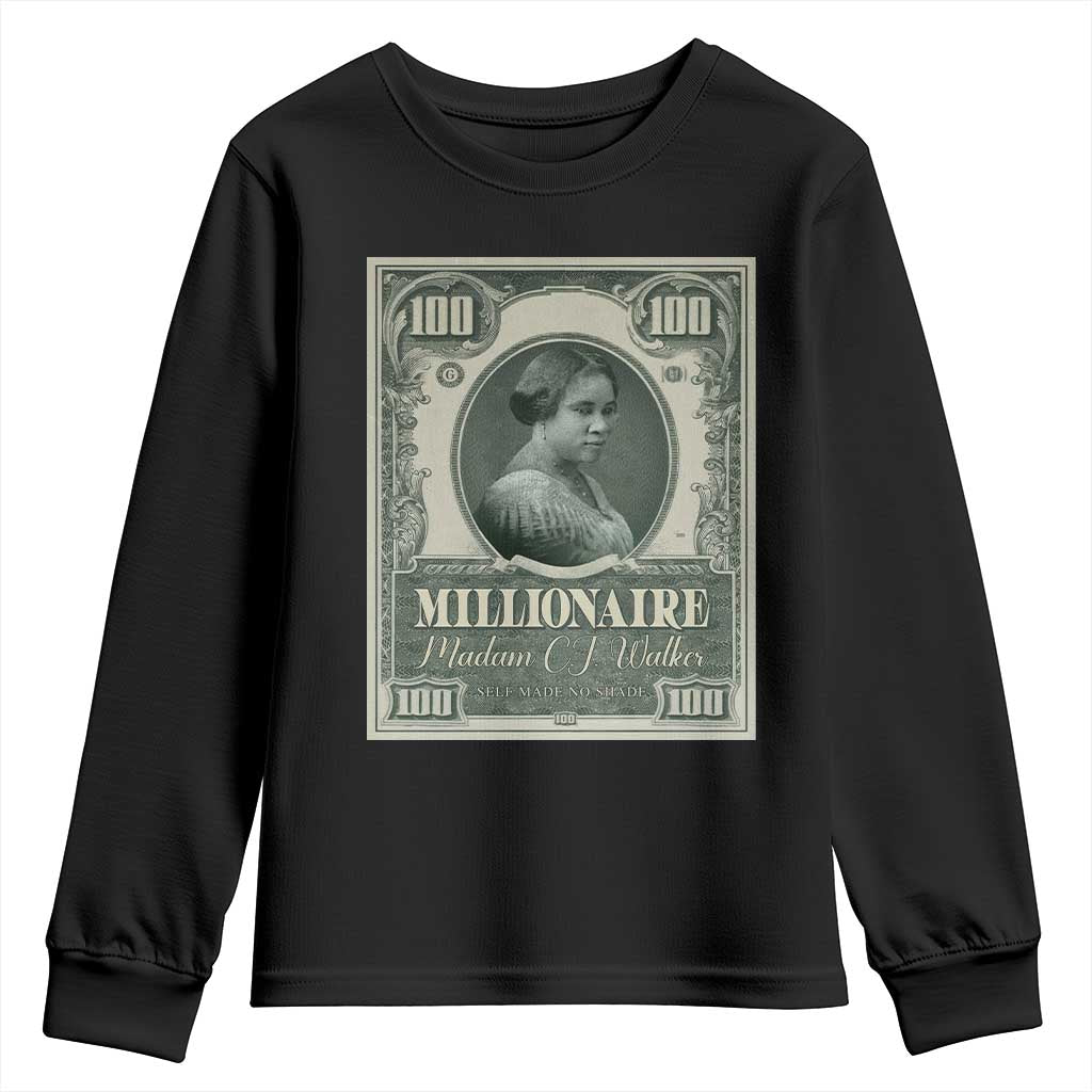Madam C.J. Walker Youth Sweatshirt Millionaire Black Women Pride TS09