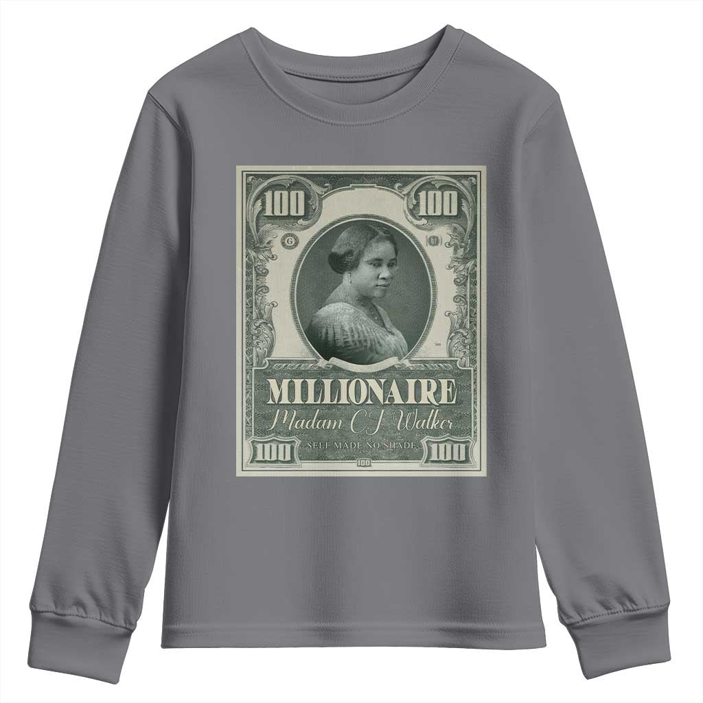 Madam C.J. Walker Youth Sweatshirt Millionaire Black Women Pride TS09
