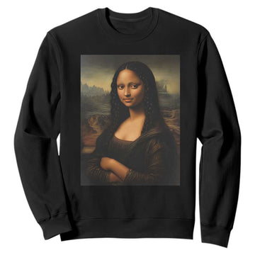 Black Mona Lisa Sweatshirt Melanin Pretty Aesthetic Black History TS09