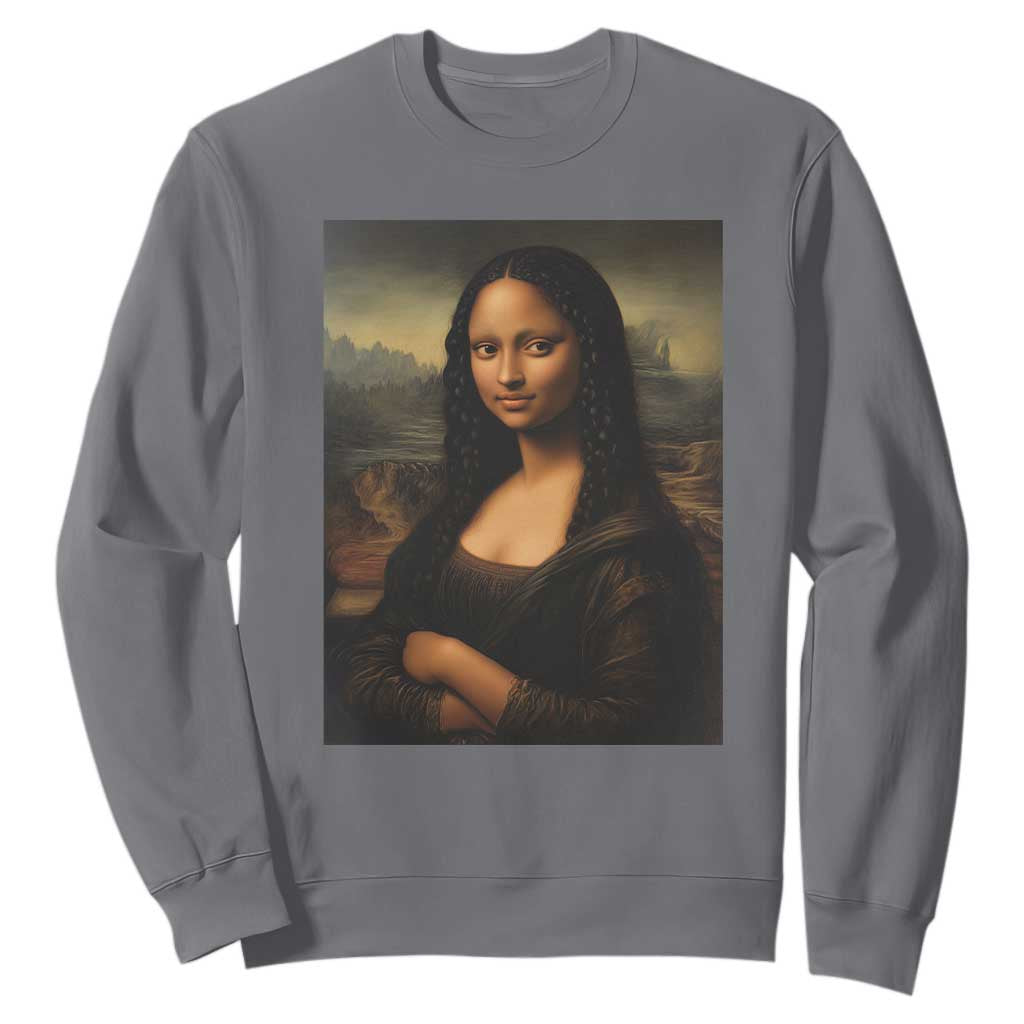 Black Mona Lisa Sweatshirt Melanin Pretty Aesthetic Black History TS09