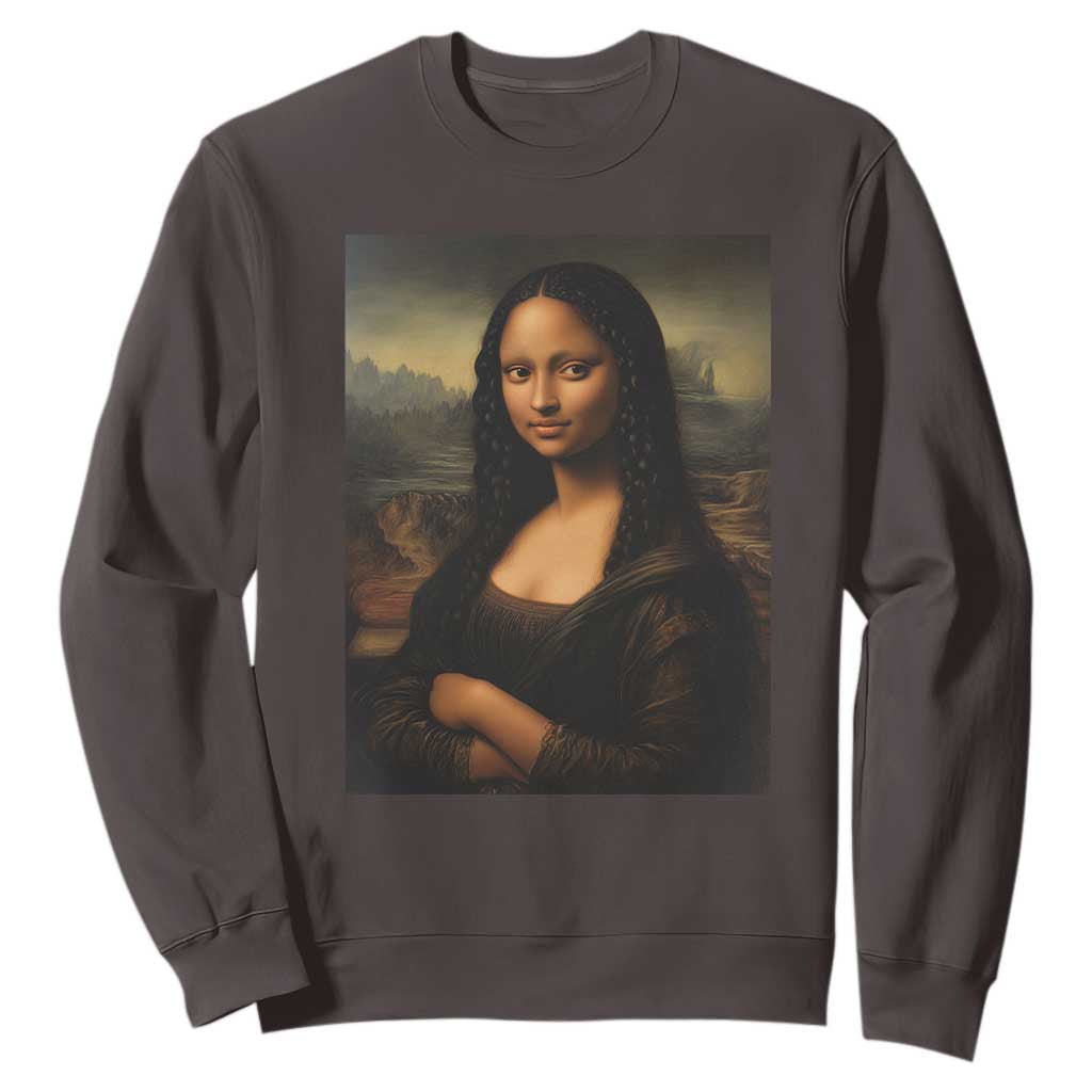 Black Mona Lisa Sweatshirt Melanin Pretty Aesthetic Black History TS09