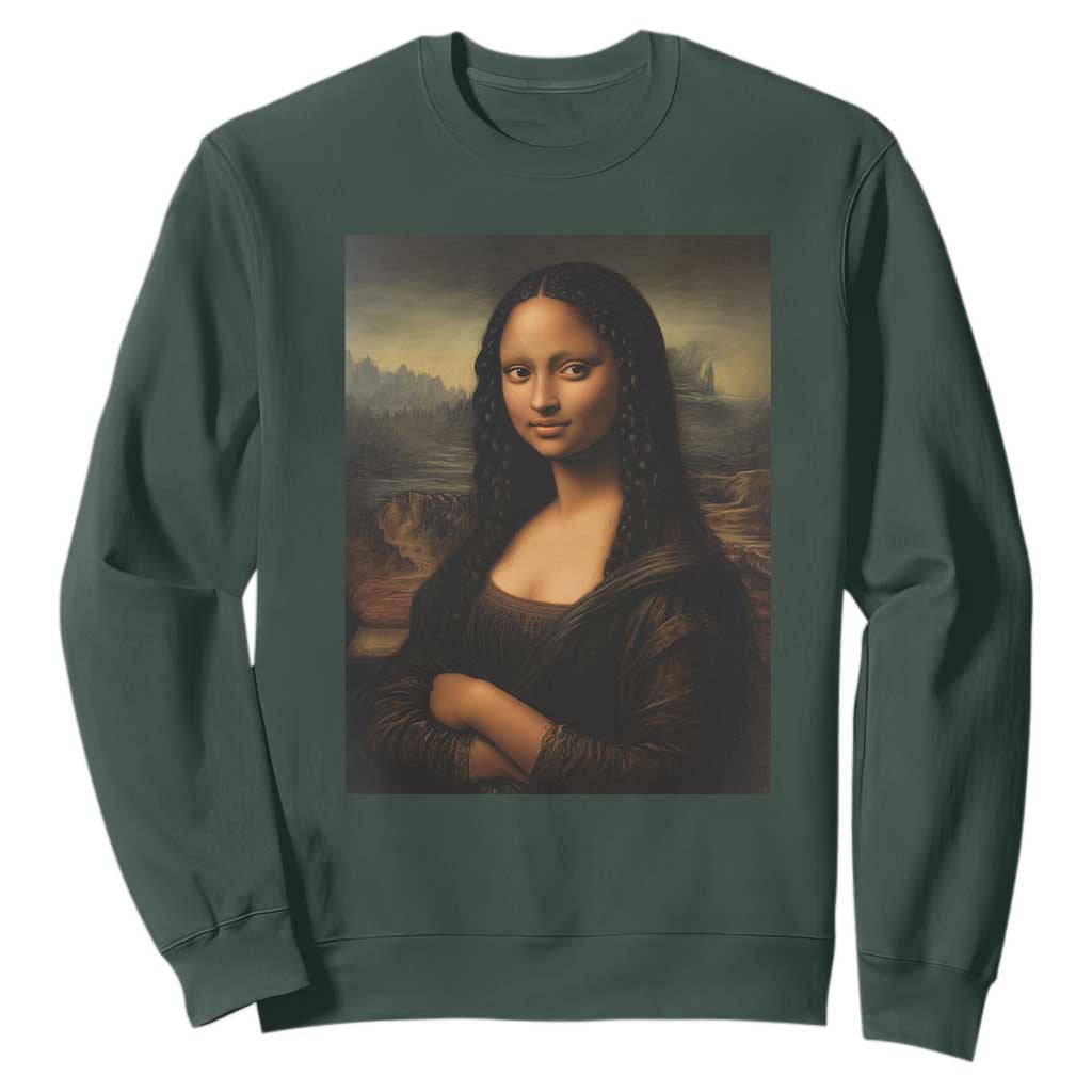Black Mona Lisa Sweatshirt Melanin Pretty Aesthetic Black History TS09