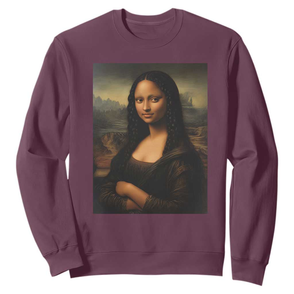 Black Mona Lisa Sweatshirt Melanin Pretty Aesthetic Black History TS09