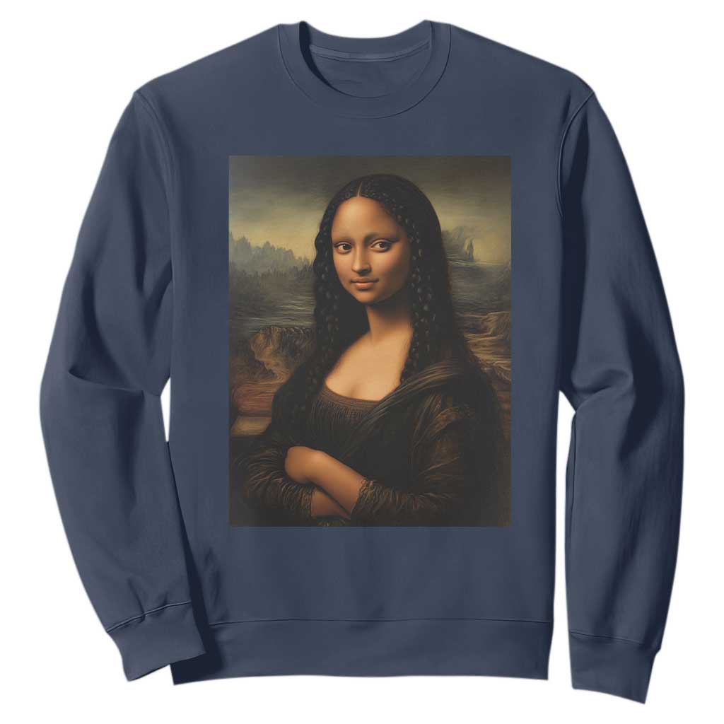 Black Mona Lisa Sweatshirt Melanin Pretty Aesthetic Black History TS09