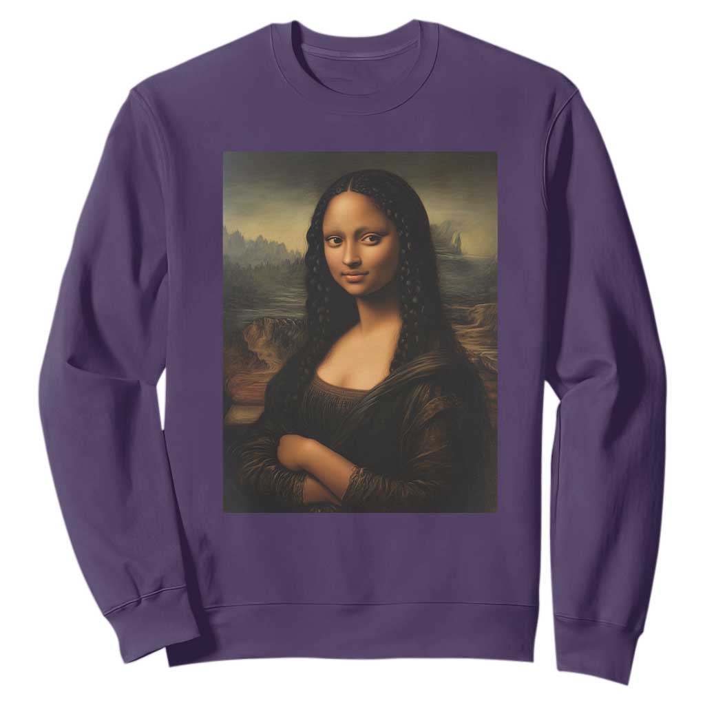 Black Mona Lisa Sweatshirt Melanin Pretty Aesthetic Black History TS09