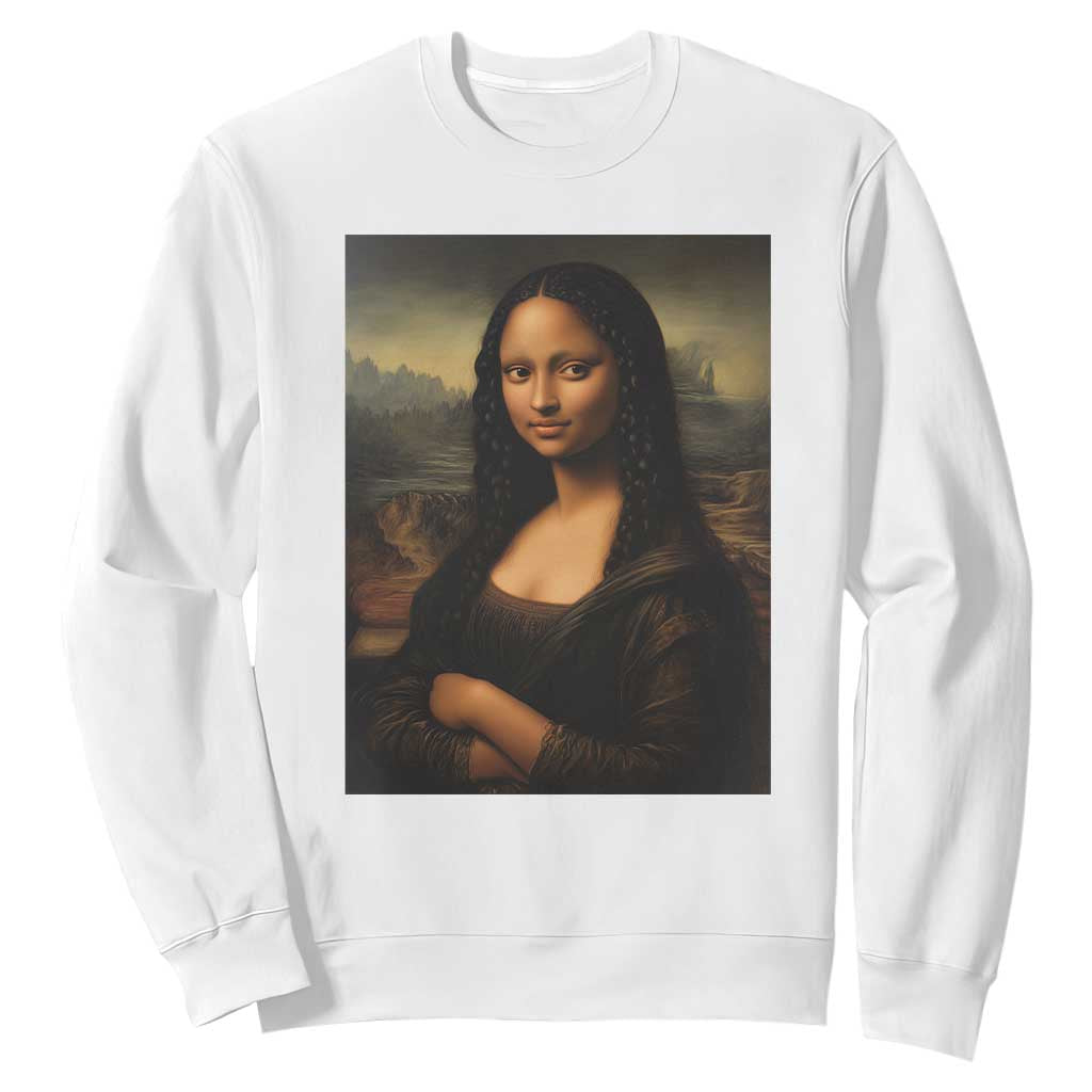 Black Mona Lisa Sweatshirt Melanin Pretty Aesthetic Black History TS09