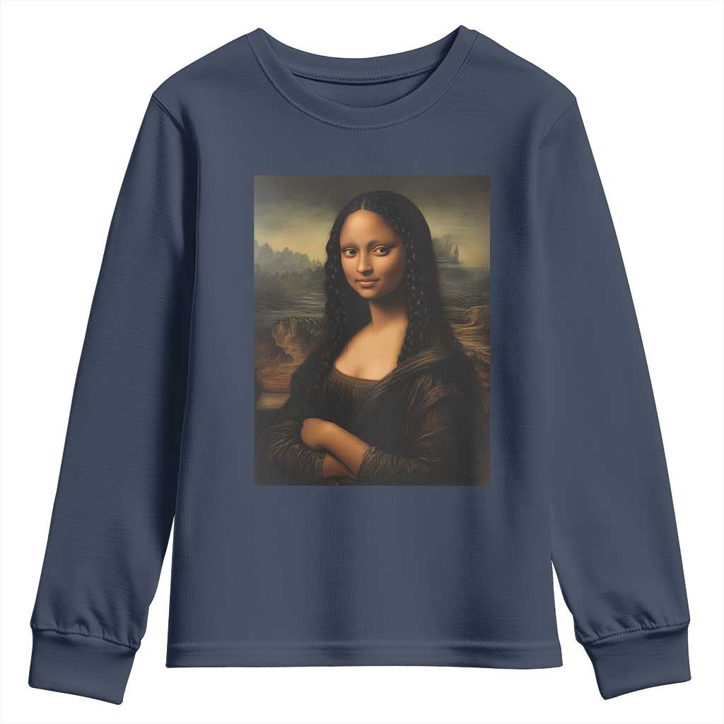 Black Mona Lisa Youth Sweatshirt Melanin Pretty Aesthetic Black History TS09