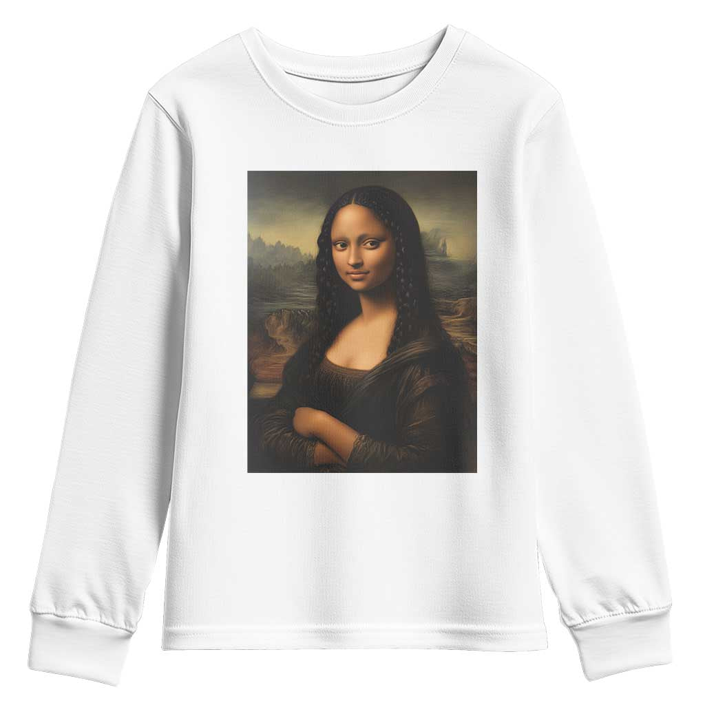 Black Mona Lisa Youth Sweatshirt Melanin Pretty Aesthetic Black History TS09