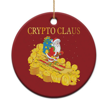 Funny Christmas Bitcoin Crypto Claus Christmas Ornament TS09