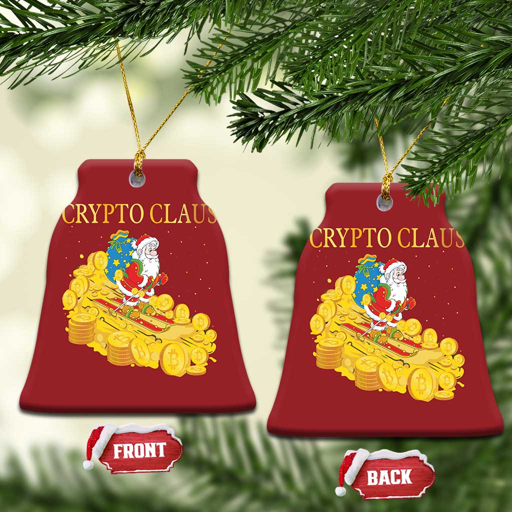 Funny Christmas Bitcoin Crypto Claus Christmas Ornament TS09