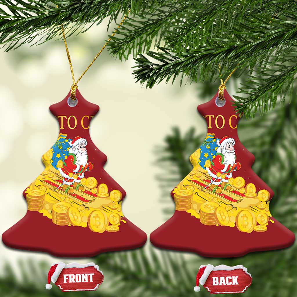 Funny Christmas Bitcoin Crypto Claus Christmas Ornament TS09
