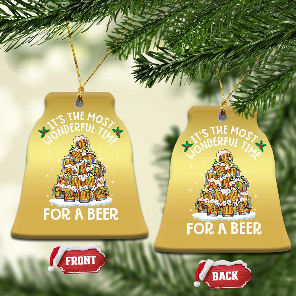Funny Beer Christmas Tree Christmas Ornament It's the Most Wonderful Time For A Beer TS09