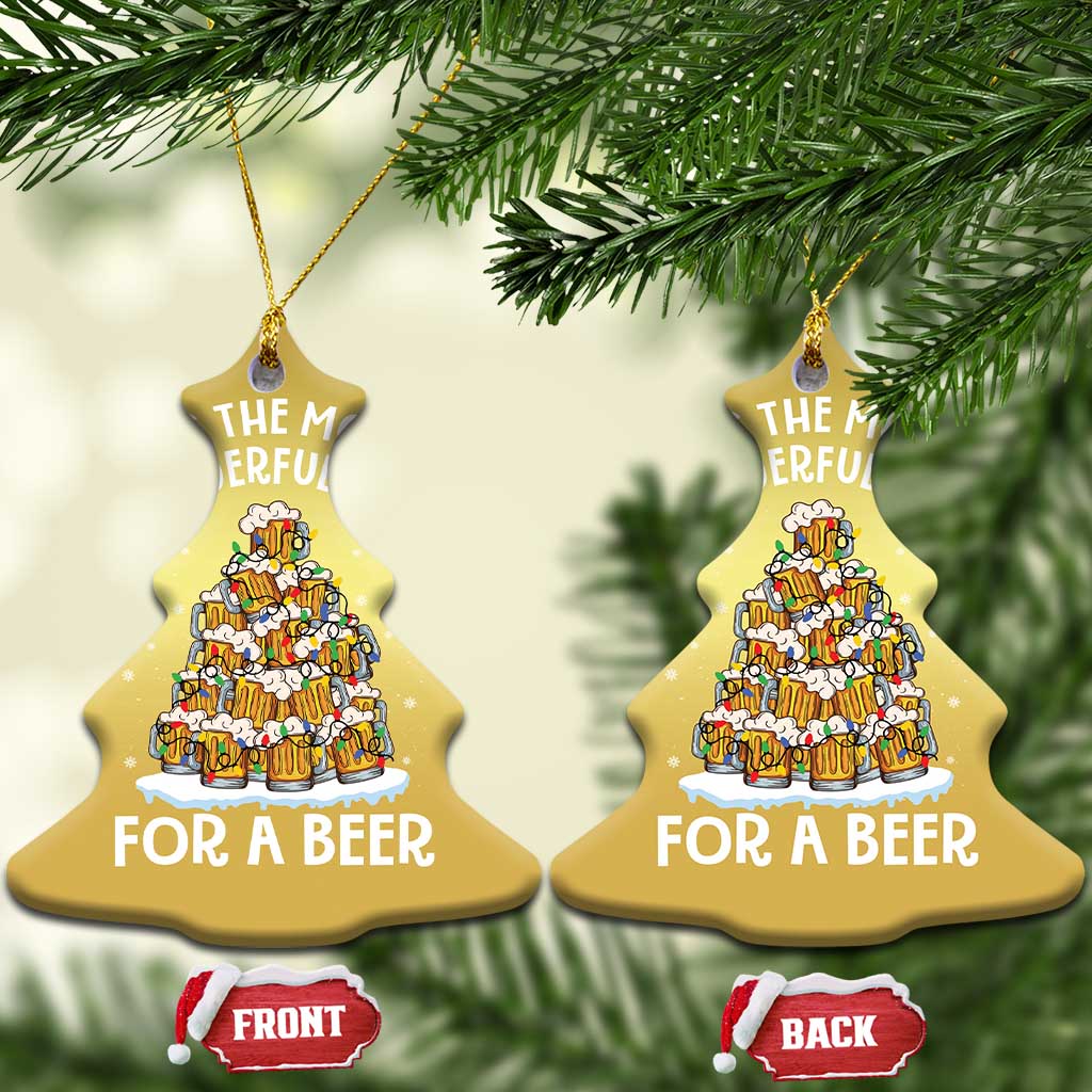 Funny Beer Christmas Tree Christmas Ornament It's the Most Wonderful Time For A Beer TS09