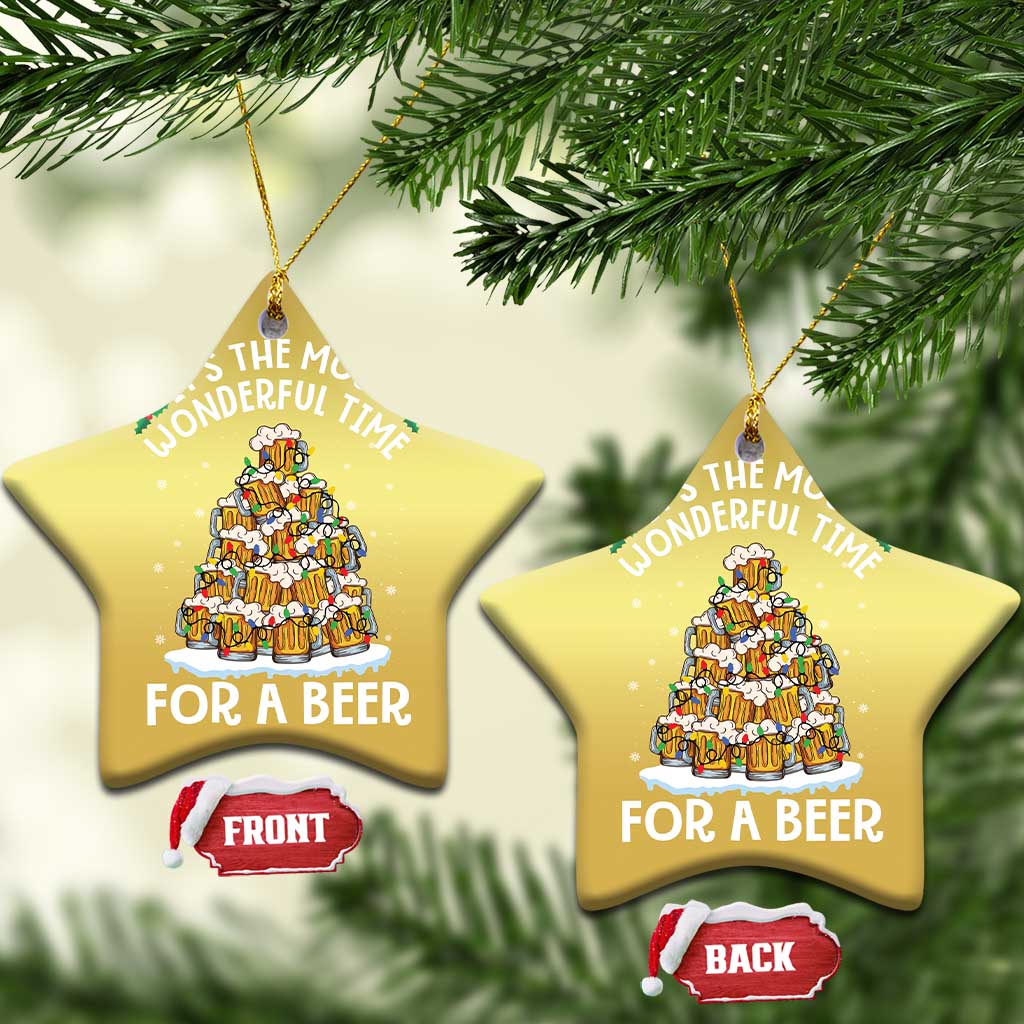 Funny Beer Christmas Tree Christmas Ornament It's the Most Wonderful Time For A Beer TS09