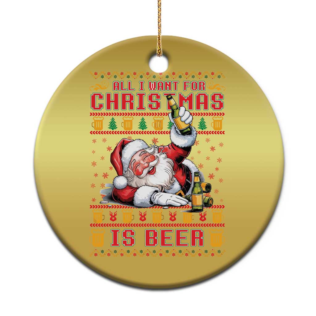 Funny Christmas Beer Christmas Ornament It's the Most Wonderful Time For A Beer TS09