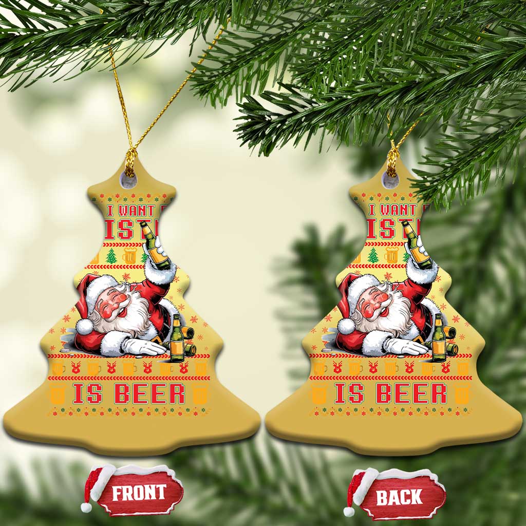 Funny Christmas Beer Christmas Ornament It's the Most Wonderful Time For A Beer TS09